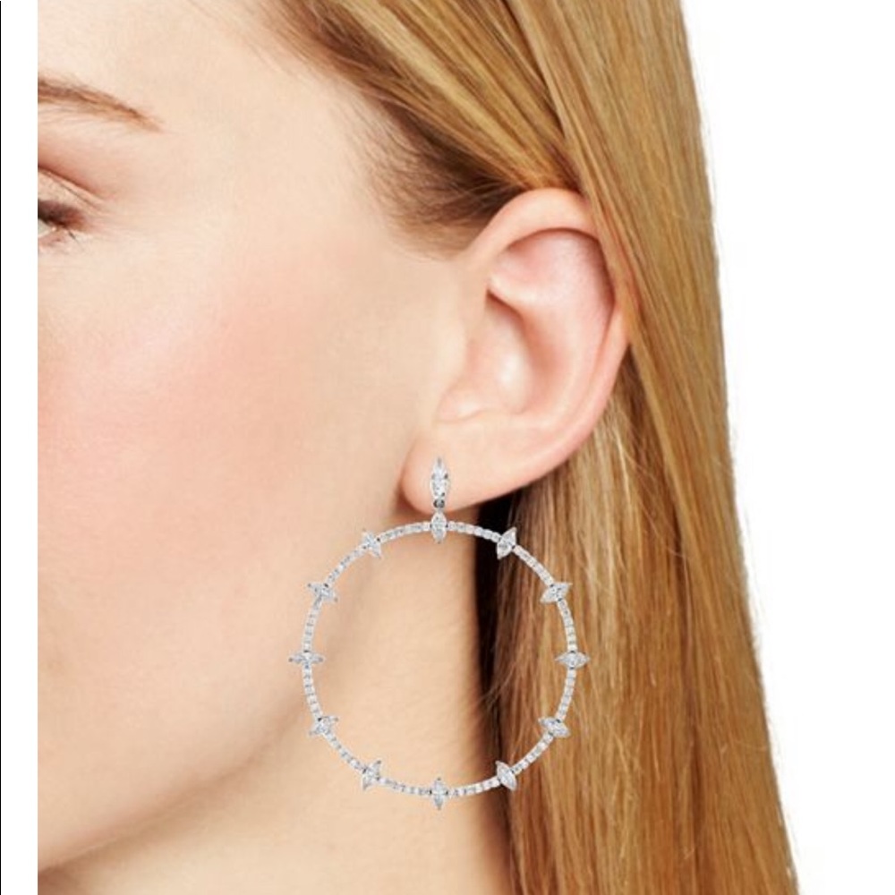 Nadri | Revel Frontal Hoop Earrings - Picture 1 of 2